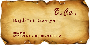 Bajári Csongor névjegykártya